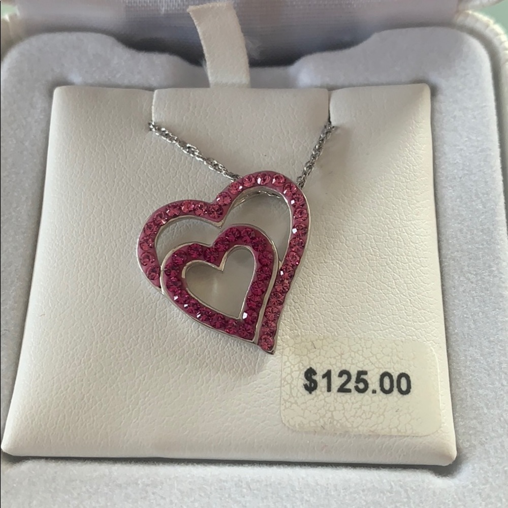 Heart necklace with Swarovski